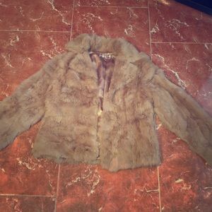 Rabbit fur coat